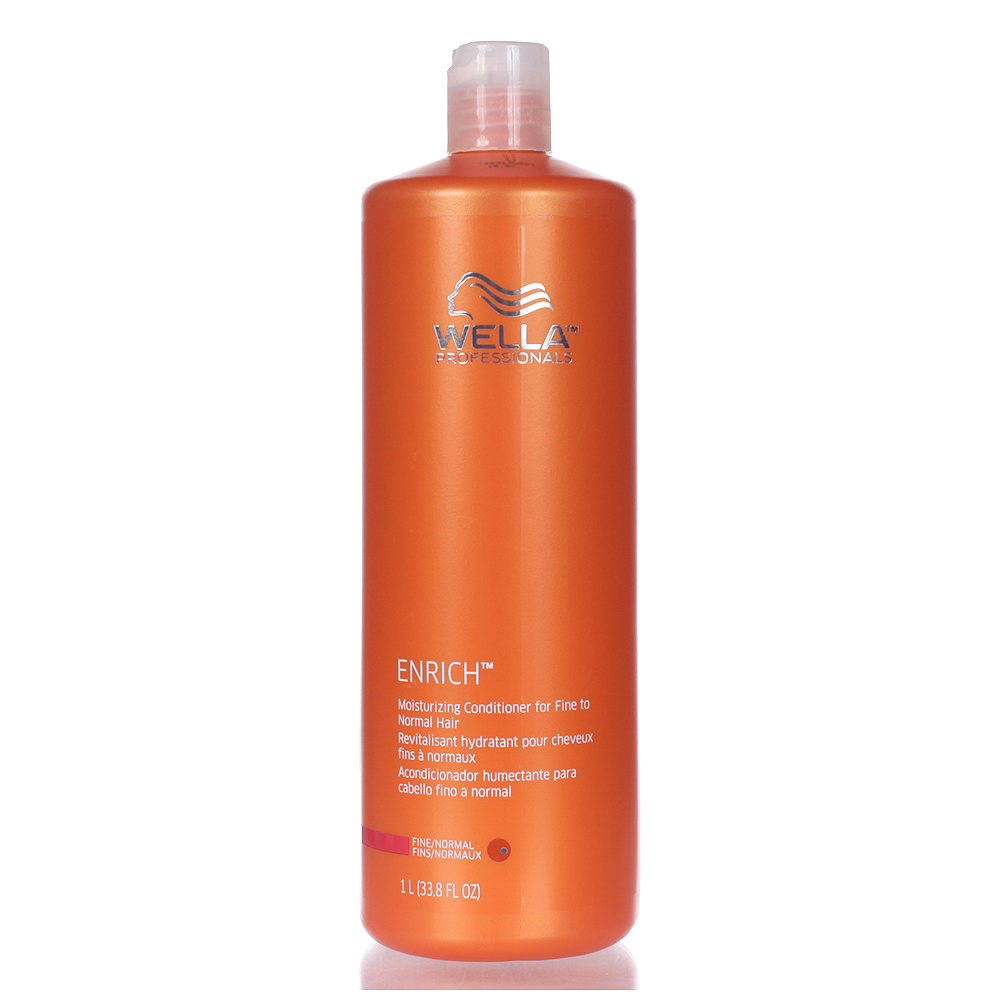 Wella Enrich Moisturizing Conditioner Fine to Normal Hair 33.8oz/1L Pro